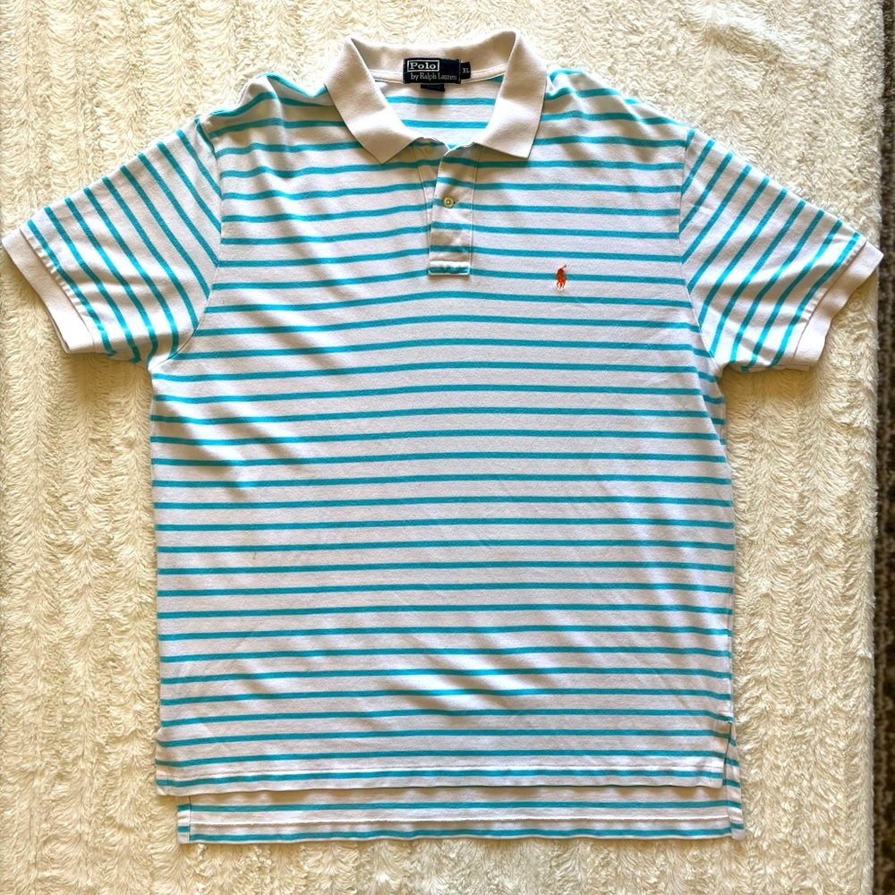 Polo Ralph Lauren Classic Striped Jersey Polo sz XL